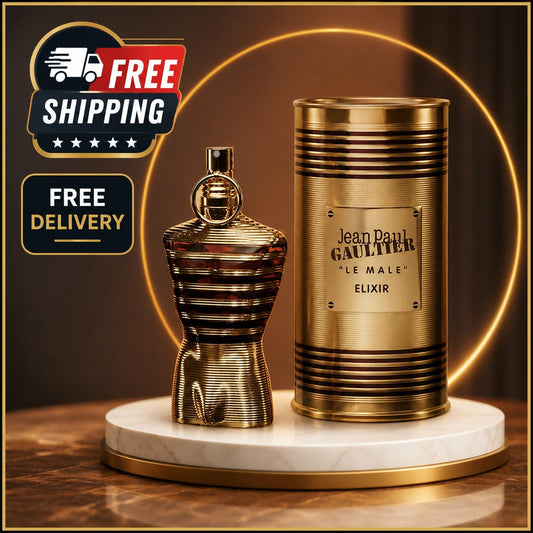 Jean Paul Gaultier Le Male Elixir Eau de Parfum Intense for Men – Luxury Amber Woody Fragrance