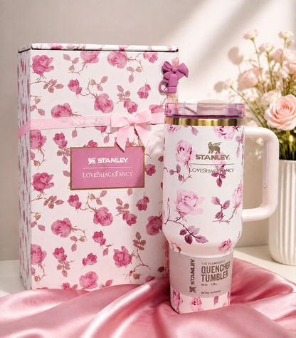 Stanley Quencher H2.0 FlowState 40oz Tumbler LoveShackFancy Floral Edition with Gift Box