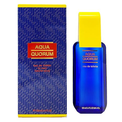 Antonio Puig Aqua Quorum Eau de Toilette for Men | Fresh Aromatic Cologne Spray | 3.4 oz