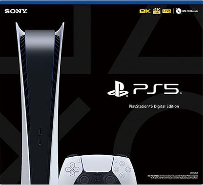 Sony PlayStation 5 PS5 Disc Version Gaming Console, 4K Blu-ray Player, 16GB GDDR6 Memory, Ultra-High Speed 825GB SSD, WiFi 6, Bluetooth 5.1, 120Hz 8K Output