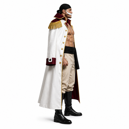 Anime Inspired Whitebeard Leather Captain Coat - Premium One Piece Edward Newgate Cosplay Trench Coat