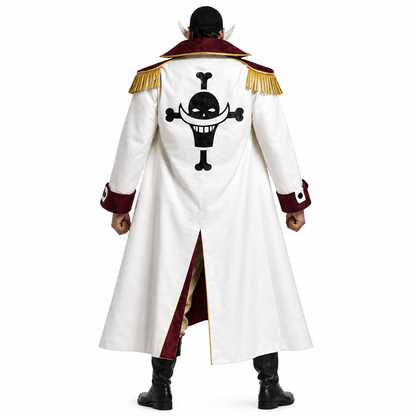 Anime Inspired Whitebeard Leather Captain Coat - Premium One Piece Edward Newgate Cosplay Trench Coat