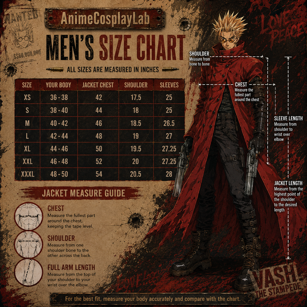 Anime Inspired Vash Trigun Red Leather Trench Coat - Premium Handcrafted Double Breasted Cosplay Duster