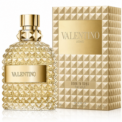 Valentino Uomo Born In Roma The Gold Eau de Toilette for Men – 3.4 FL OZ / 100 ml