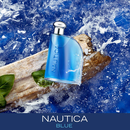 Nautica Blue Eau de Toilette for Men | Fresh Aquatic Cologne Spray | 3.4 Fl Oz