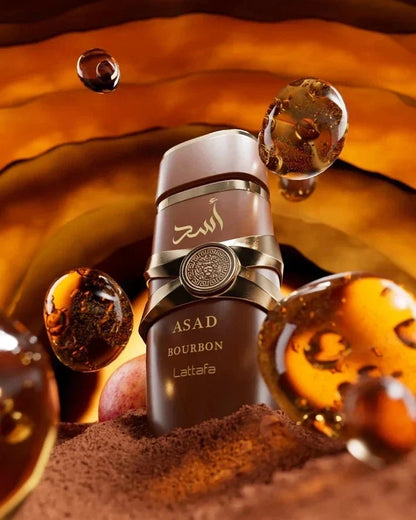 Lattafa Asad Bourbon Eau de Parfum Spray for Men 3.4 oz (100ml)